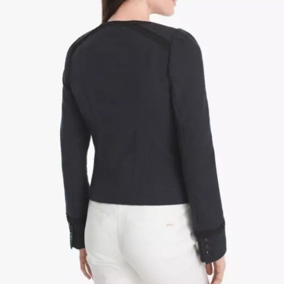 White House Black Market Tweed Military Style Crop Blazer Jacket Size 2 XS - Picture 3 of 11